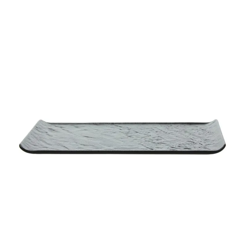 Solo Oggi Piatto rettangolare cm 26,5x13 Black Porcellana Nero