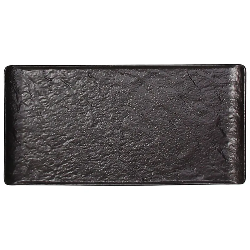 Piatto rettangolare cm 33,5x20,5 Black Porcellana Nero Più Venduto