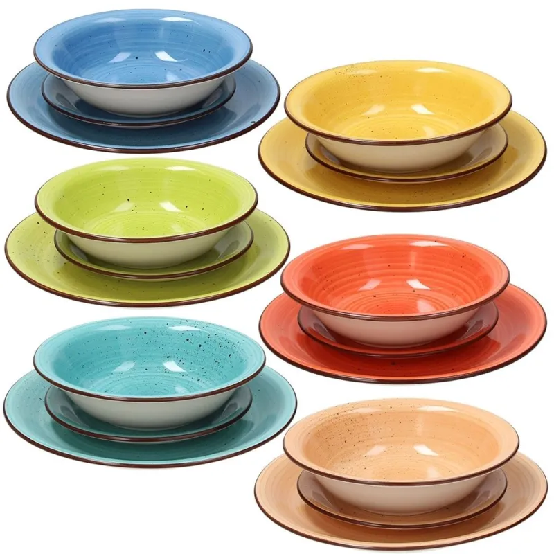 Offerta Limitata Servizio piatti 18 pezzi Art&Pepper Stoneware Multicolor