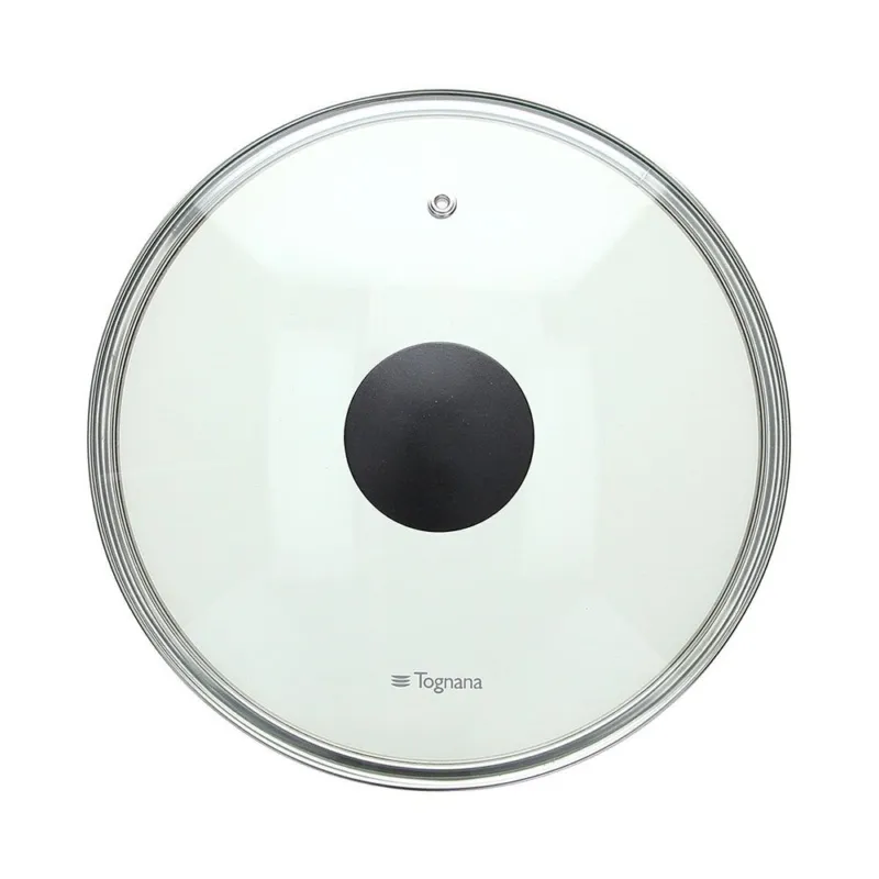 Coperchio trasparente bordo acciaio 22 Vetro Nero Professionale