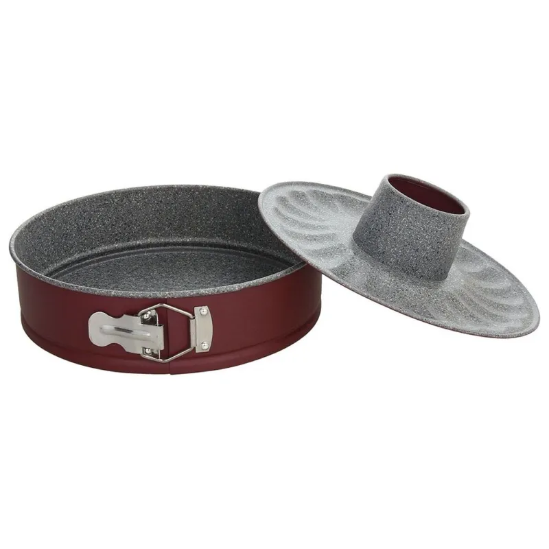 Tortiera 2 fondi 24 cm Acciaio al carbonio Rosso Soddisfatti O Rimborsati