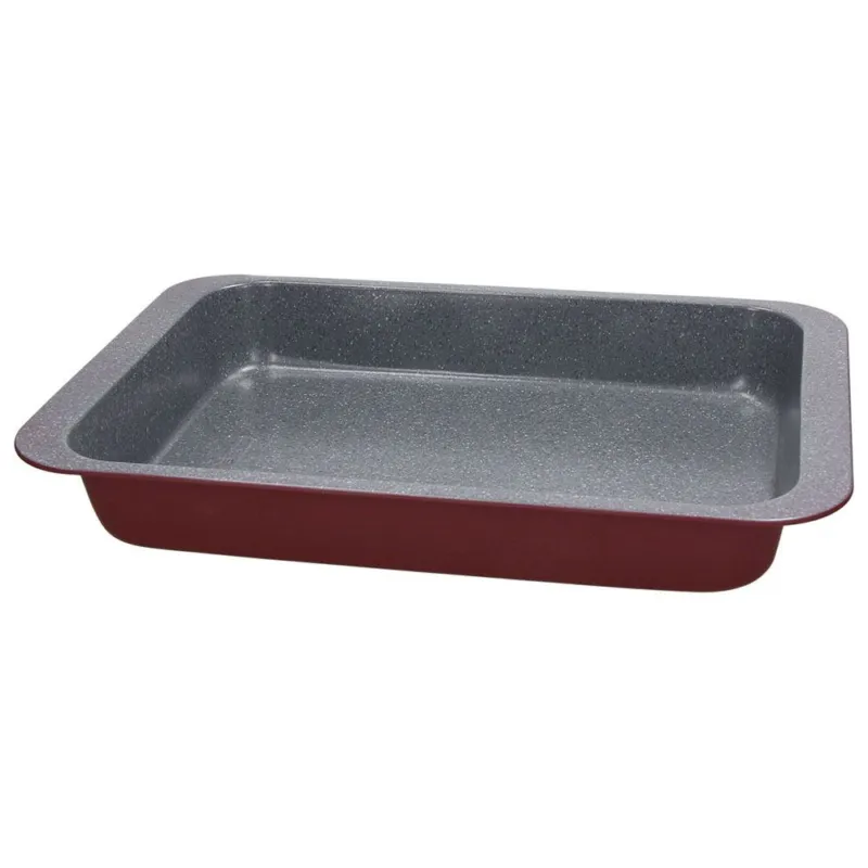 Direttamente Dal Produttore Lasagnera rettangolare cm 37x26x6 Acciaio al carbonio Rosso