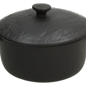 Compra Adesso Cocotte rot. con coperchio cm. 14 Black Porcellana Nero