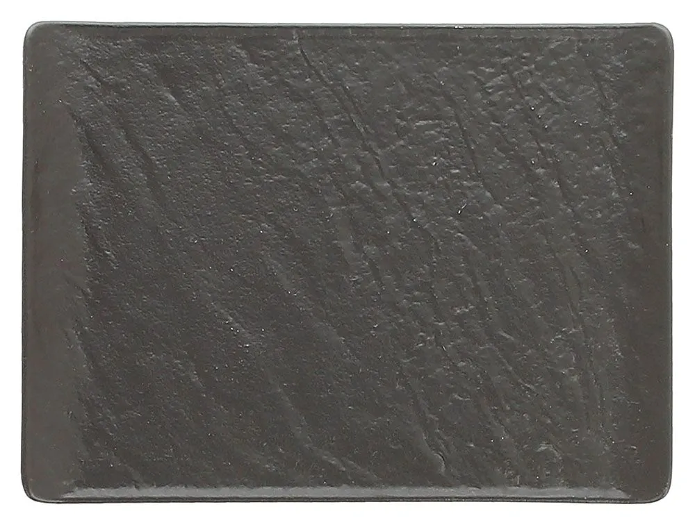 Miglior Prezzo Piatto rettangolare cm 20x15 Black Porcellana Nero