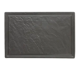 Subito Disponibile Piatto bistecca rettangolare 42x28 cm Porcellana Nero