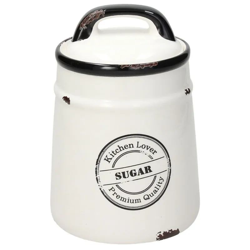 Barattolo zucchero Urban Chic diametro 12 cm Stoneware Multicolor Promozione