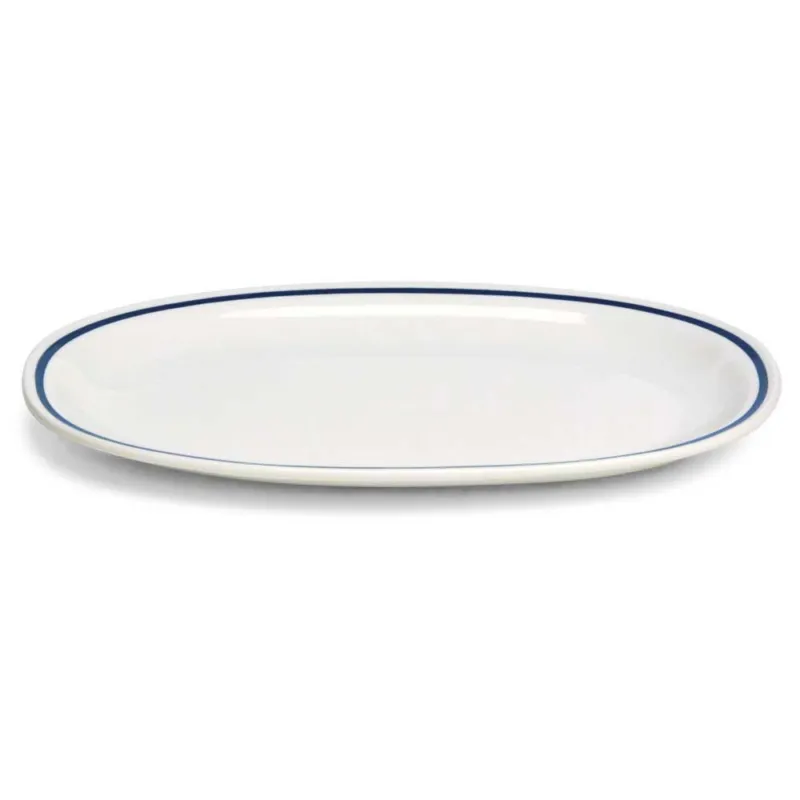 OVALE PIANO - 30x20 cm Porcellana Blu Promozione