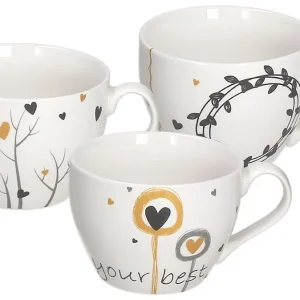 Ultime Pezzi Tazza colazione senza piatto 400 cc Goldy New Bone China Multicolor