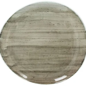 Economico Piatto piano cm 27 Grey Porcellana Grigio