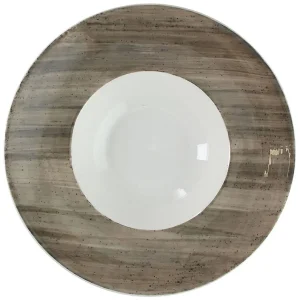 Compra Oggi Stesso Piatto fondo gourmet cm 27 Grey Porcellana Grigio