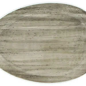 Ovale piano cm 26 Grey Porcellana Grigio Soddisfatti O Rimborsati