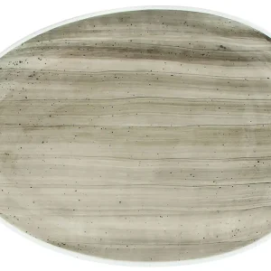 Ovale piano cm 31 Grey Porcellana Grigio Non Perdere