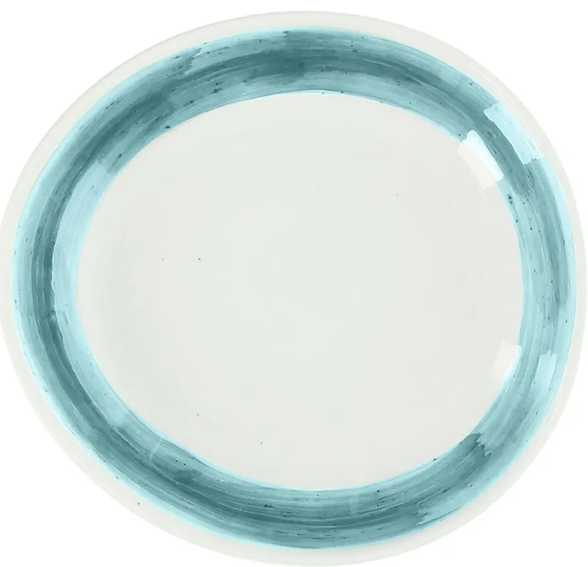 Popolare Piatto fondo coupe cm 21 Blue Porcellana Blu