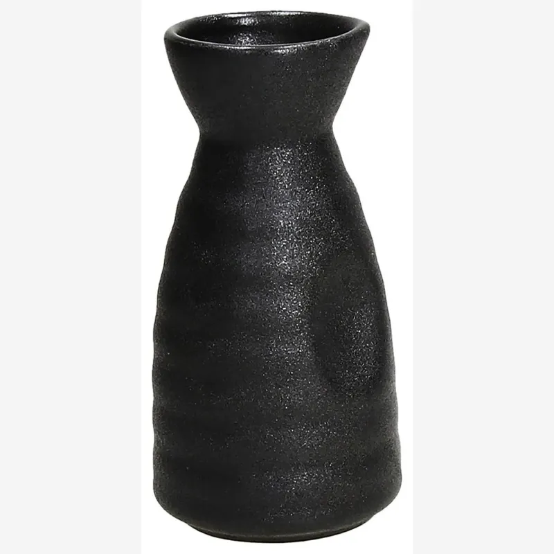 Spedizione Espresso Bottiglia sake cm 7xh13,8 Black Ceramica Nero