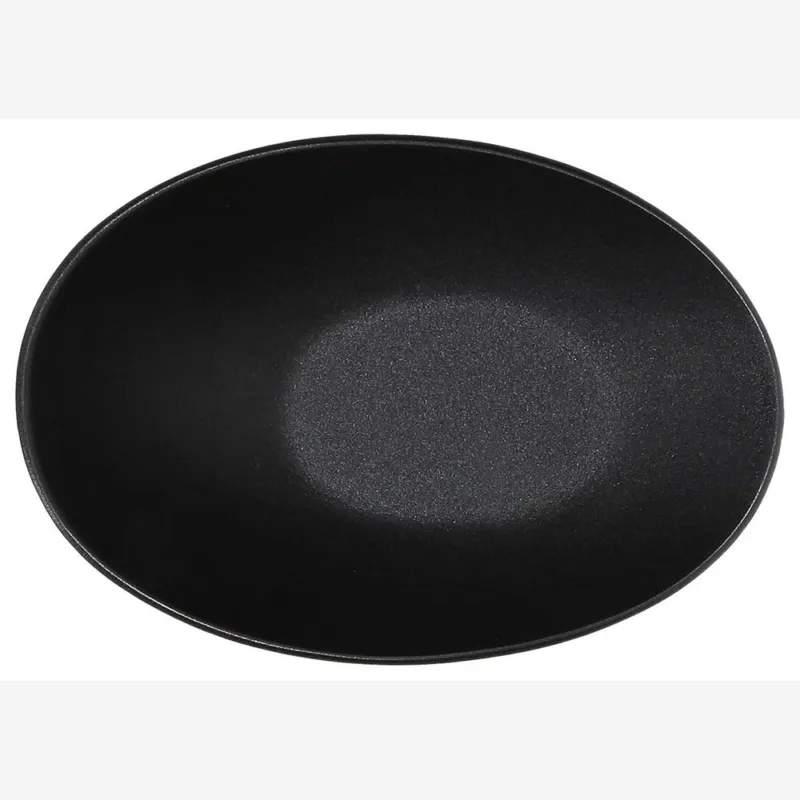 Contenit. ovale cm 25 Black Ceramica Nero Soddisfatti O Rimborsati