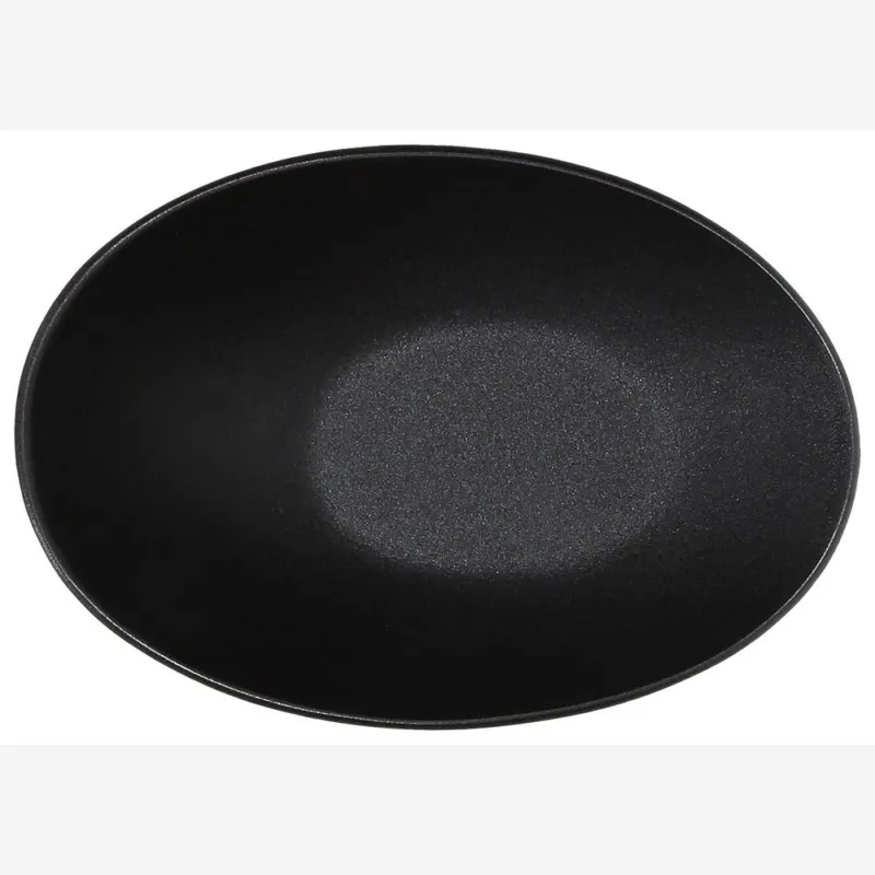 Contenit. ovale cm 30 Black Ceramica Nero A Buon Prezzo
