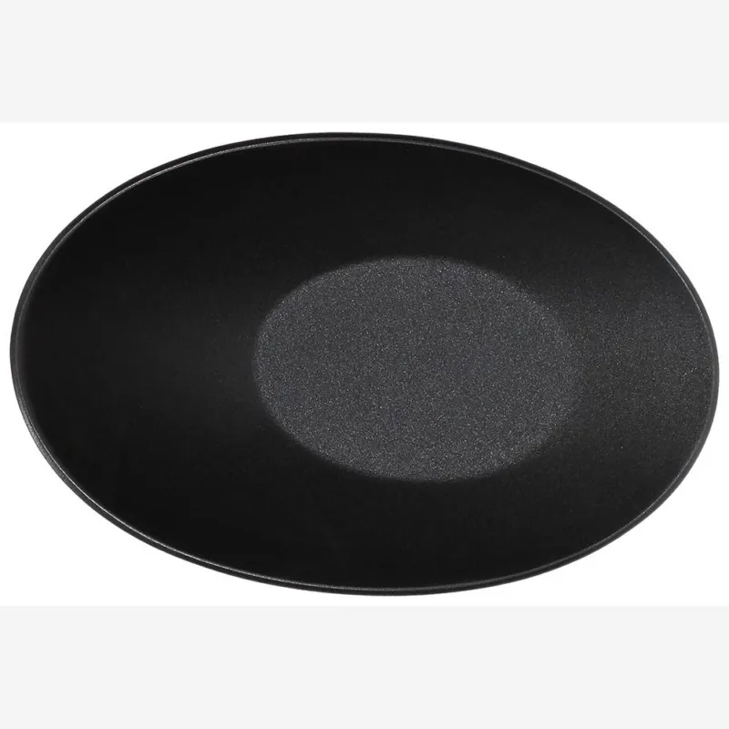 Promo Stagionale Contenit. ovale cm 35 Black Ceramica Nero