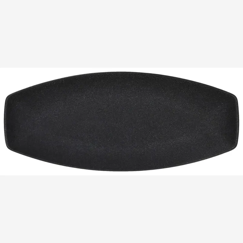 Promo Stagionale Vassoio rettangolare cm 29,5x12,5 Black Ceramica Nero
