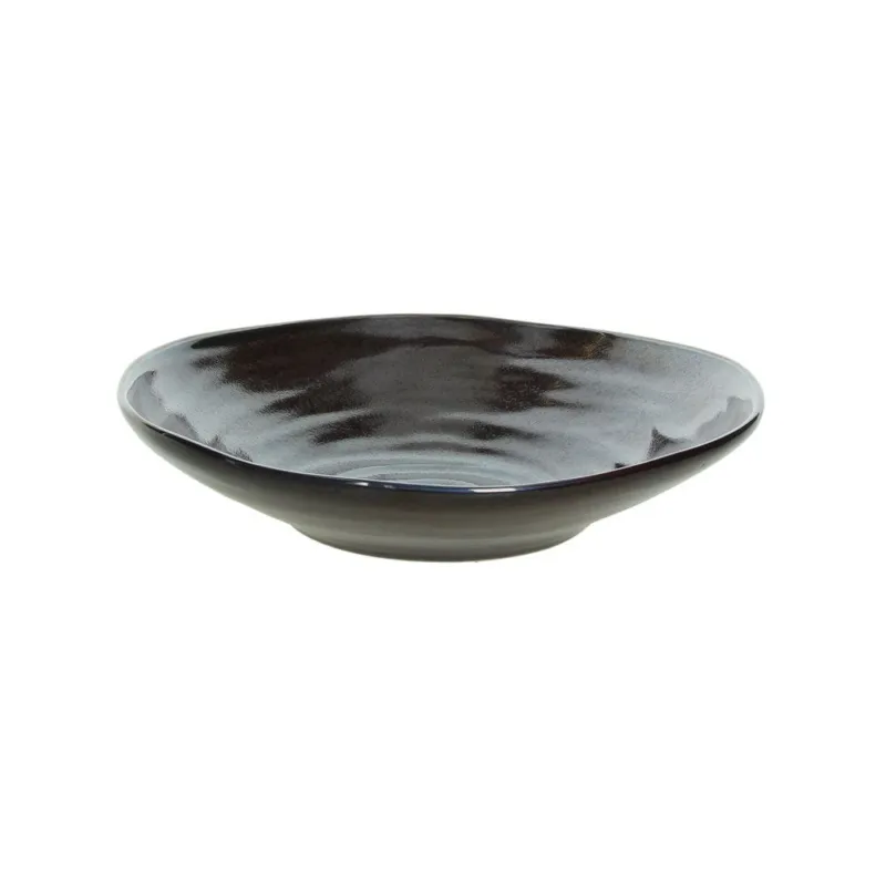 Piatto fondo basso 24,5xh5 Material bronze Porcellana Marrone Prezzo Scontato