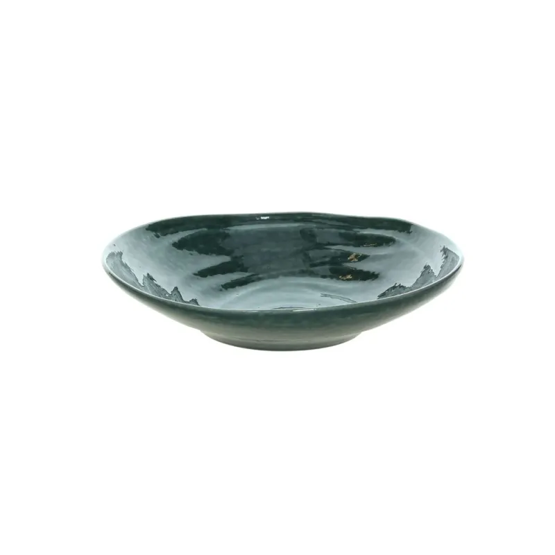 Piatto fondo basso 24,5xh5 Material green Porcellana Verde Occasione