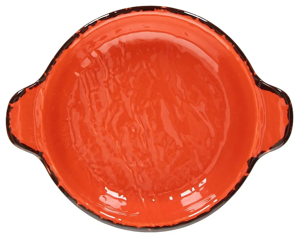 Occasione Tegame nr. 2 manici cm 15 Veggie arancio Porcellana Arancio