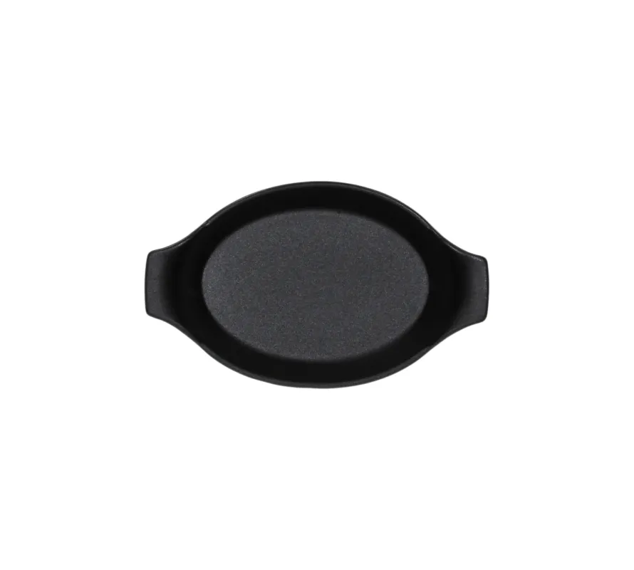 Tegame ovale cm 22x13,5x4,5 Ceramica Nero Ultime Pezzi