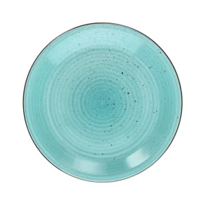 Piatto piano cm 27 Turchese Stoneware Turchese Consegna Rapida