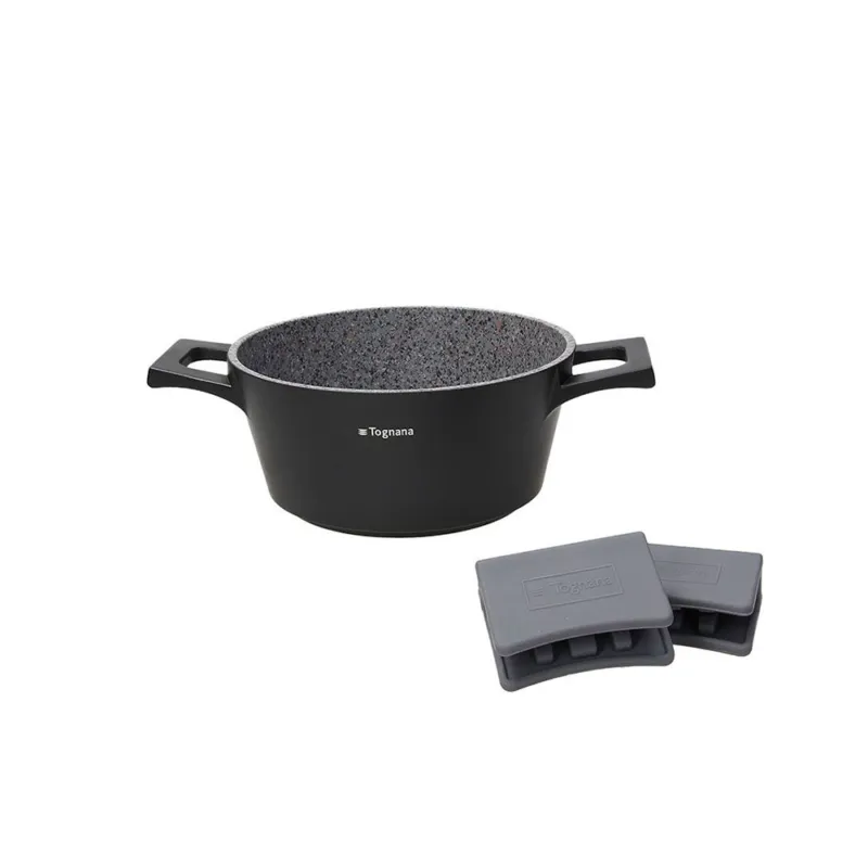 Promo Stagionale Casseruola 2 manici con presine 20 cm Alluminio Grigio