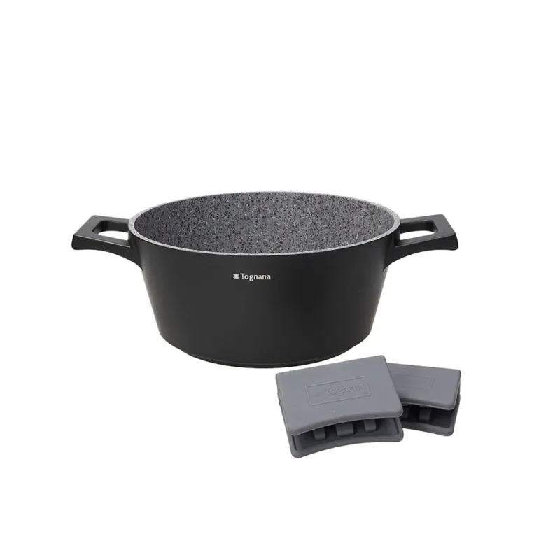 Di Tendenza Casseruola 2 manici con presine 24 cm Alluminio Grigio