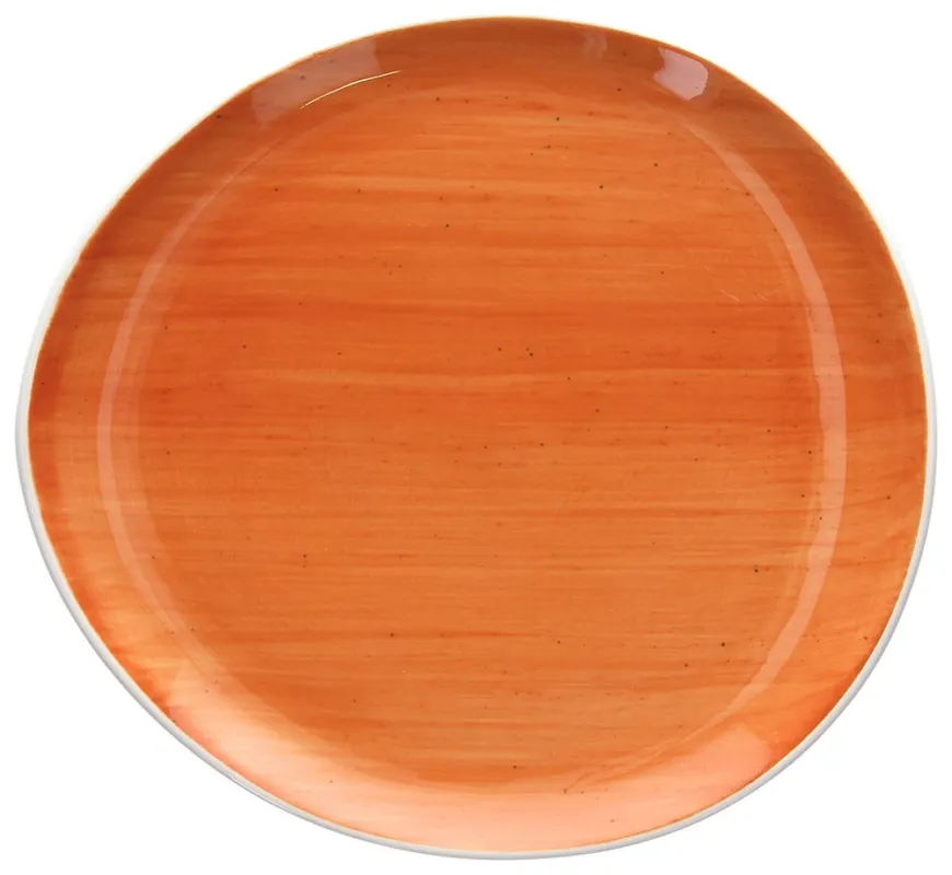 Sconto Piatto piano 27 cm Porcellana Arancio