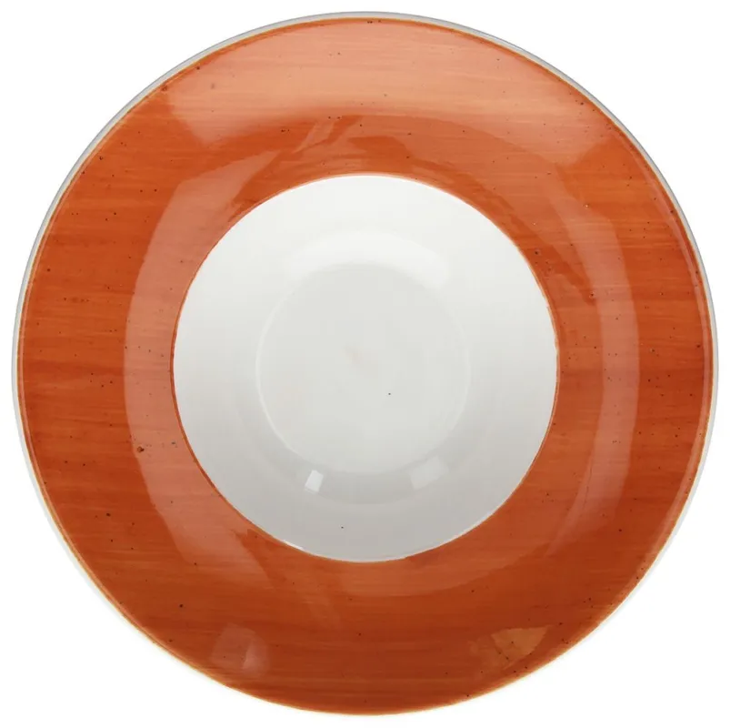 Di Tendenza Piatto fondo 27 cm Porcellana Arancio