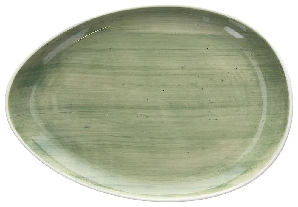 Professionale Ovale piano 26 cm Porcellana Verde