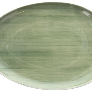 Ovale piano 31 cm Porcellana Verde Economico