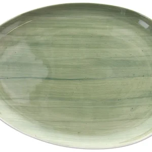 Ovale piano 36 cm Porcellana Verde Soddisfatti O Rimborsati