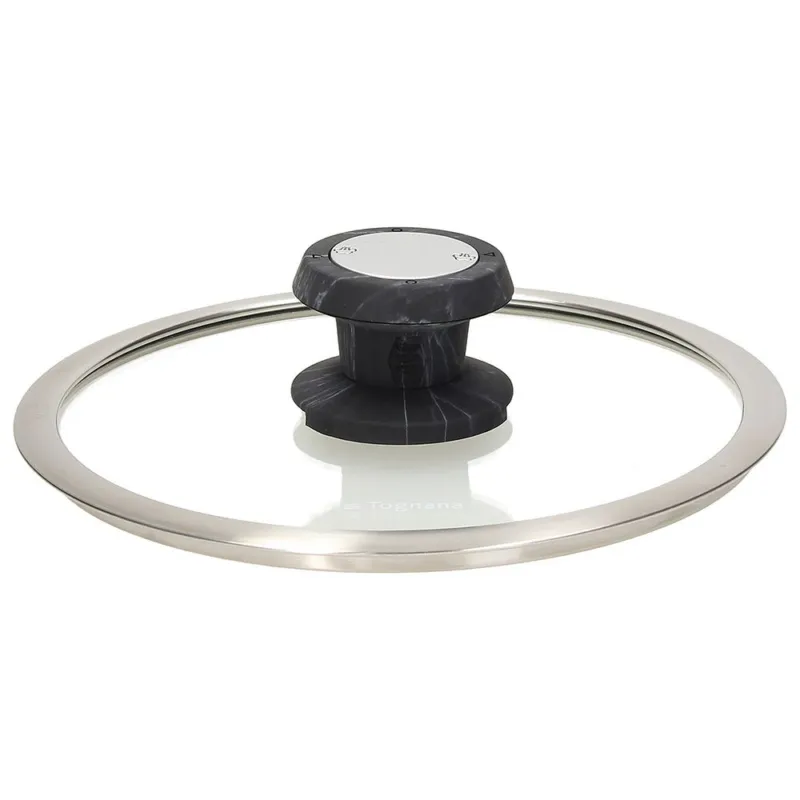 Coperchio trasparente bordo acciaio 20 cm Vetro Trasparente Offerta Del Giorno