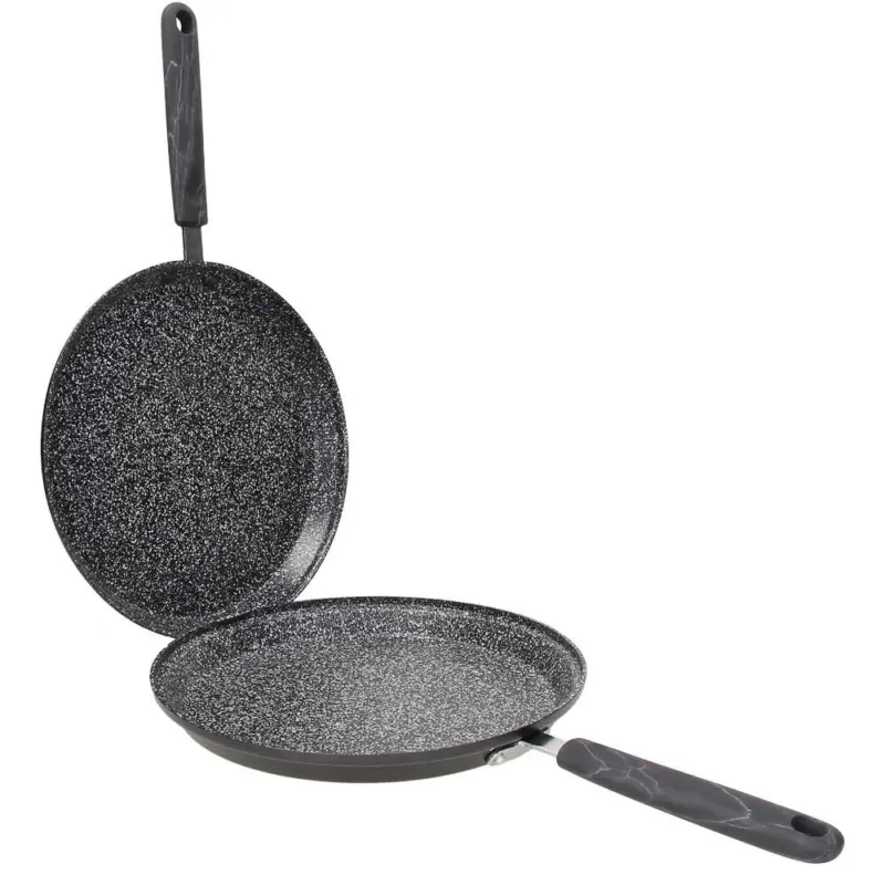 Bestseller Padella doppia girafrittata 26 cm Alluminio Nero