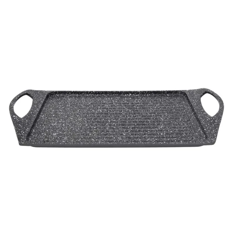 SPHERA - Piastra grill rettangolare Alluminio Nero Popolare