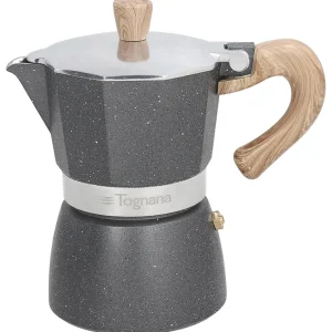 Stone & Wood - Caffettiera 2 tazze Grigio Marmorizzato Alluminio Prezzo Conveniente