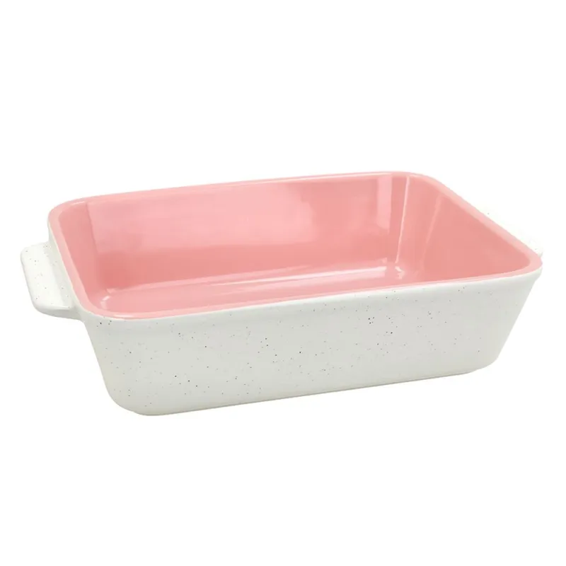 Pirofila rettangolare con manici 32 x 21,5 x h 7,5 cm Pepper Bamboo Stoneware Rosa Compra Oggi Stesso