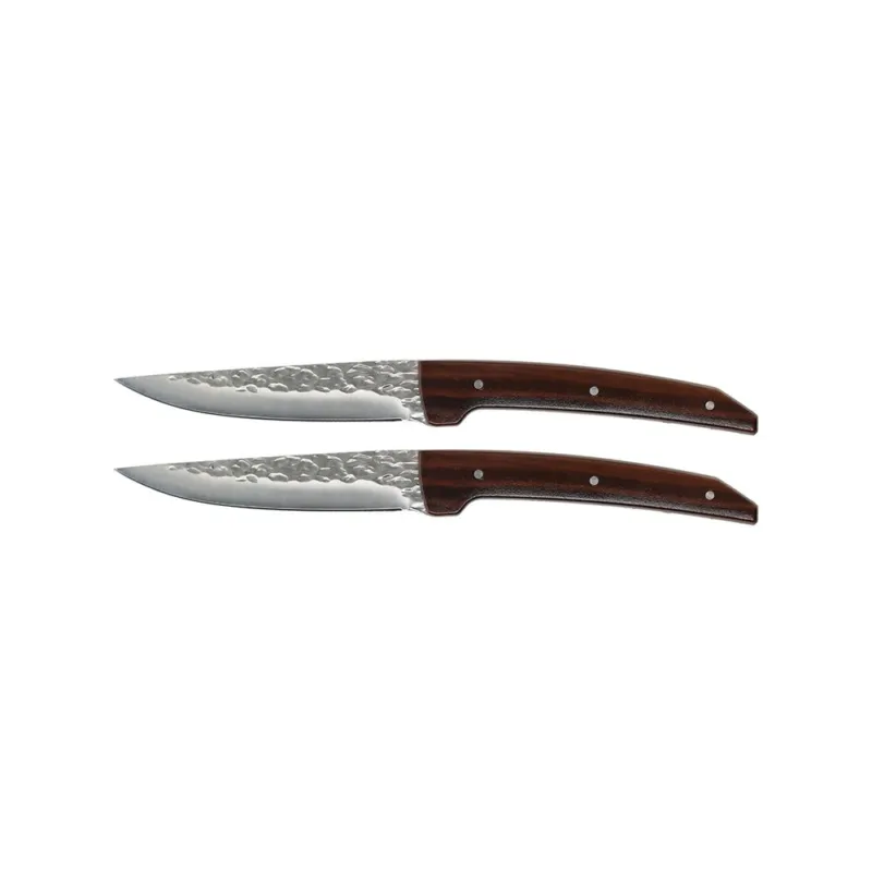 Solo Oggi Set 2 Coltello Bistecca Wood Acciaio inossidabile Marrone