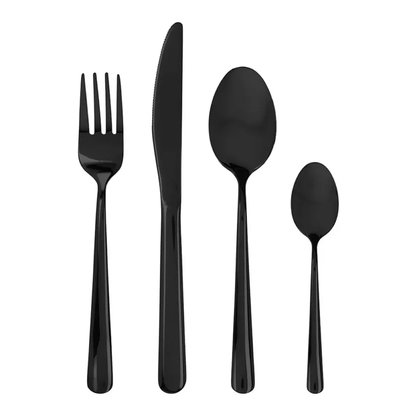 Servizio 24 posate Acciaio Inox 18/0 Nero Offerta Lampo