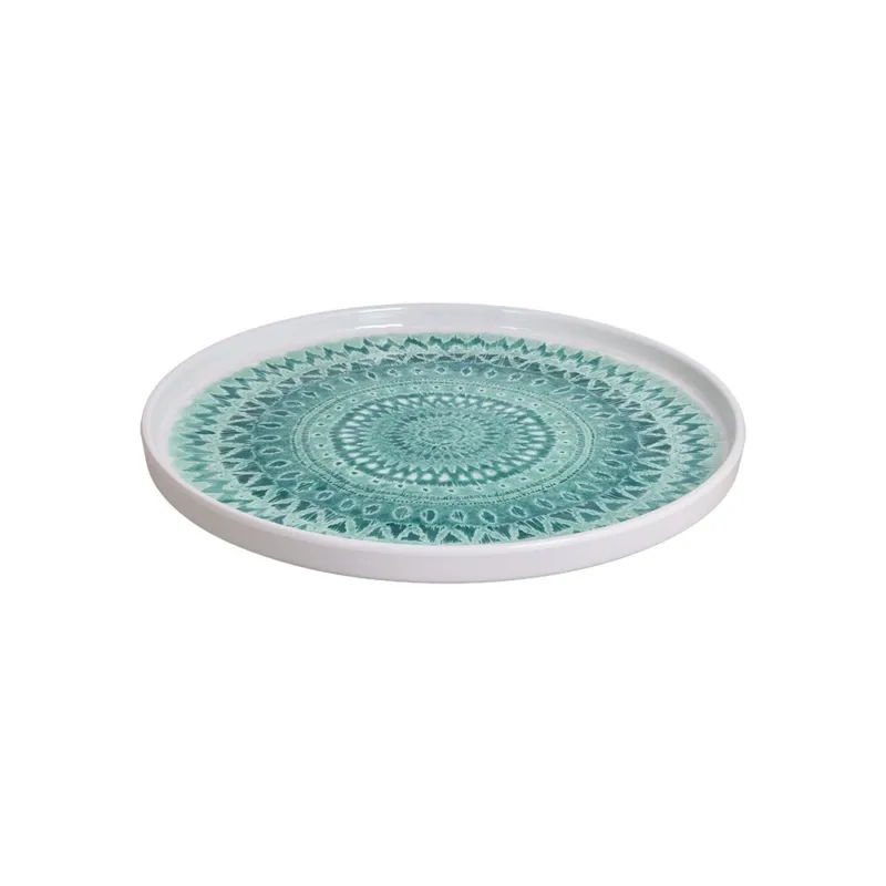 Piatto edge 25 cm Azumar Melamina Azzurro Consegna Rapida