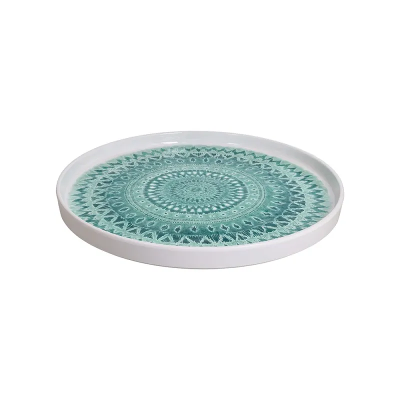 Piatto edge 27 cm Azumar Melamina Azzurro Popolare
