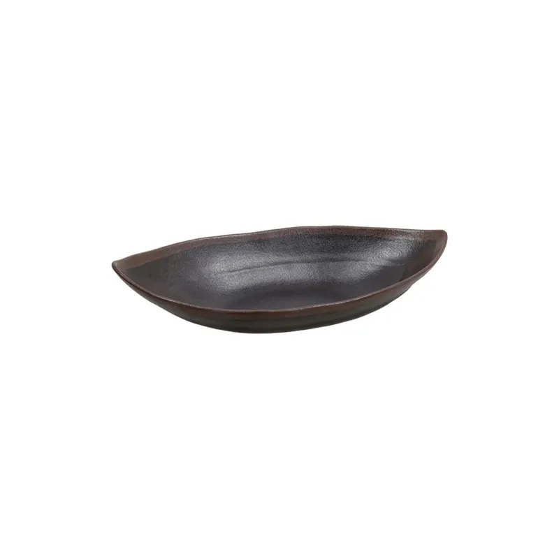 Professionale Piatto barca 25,5 x 14 cm Roasted Melamina Nero