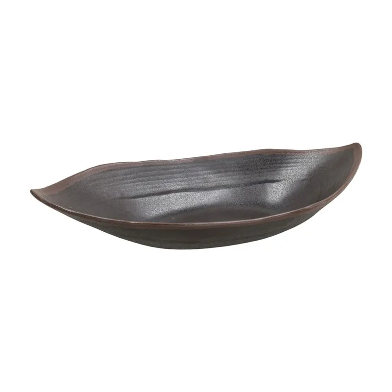 Piatto barca 36 x 19 cm Roasted Melamina Nero Must-Have