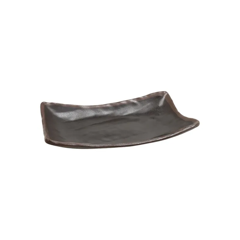 Acquista Ora Piatto rettangolare 26,5 x 17 cm Roasted Melamina Nero