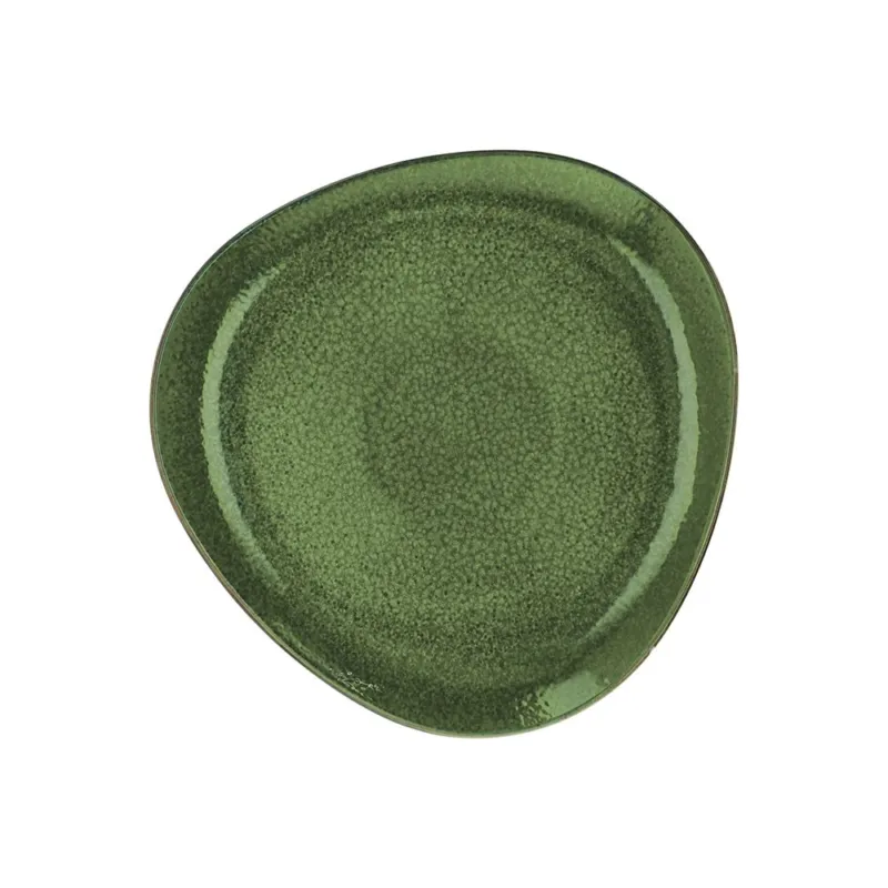 Piatto piano 27 x 28 cm Forest Porcellana Verde Spedizione Espresso