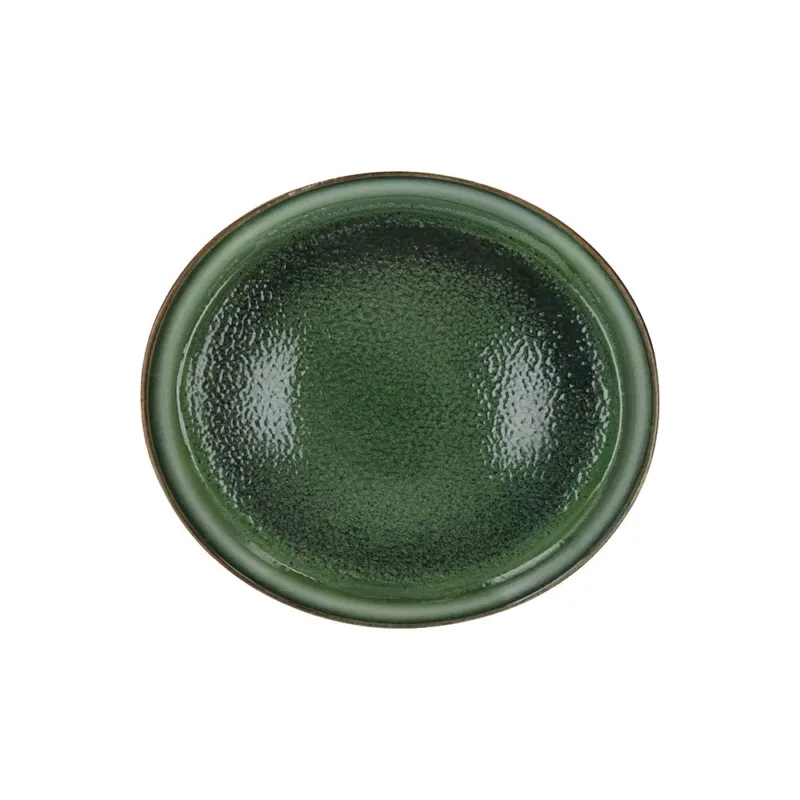 Ovale piano 32 cm Forest Porcellana Verde Bestseller