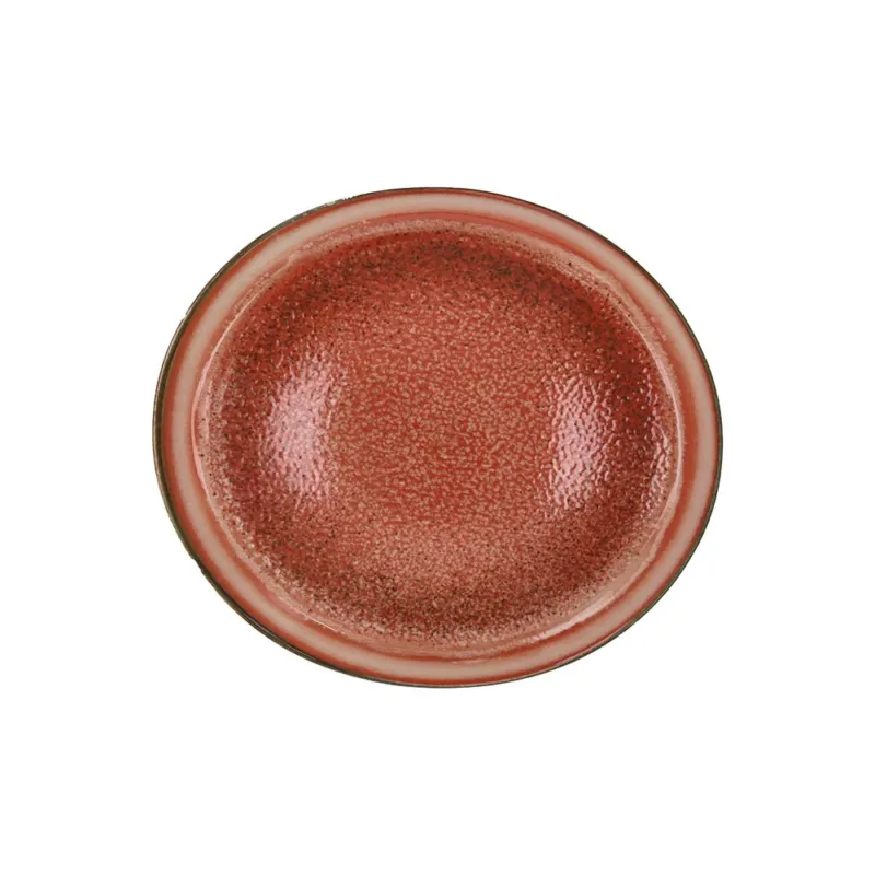 Ovale piano 32 cm Brick Porcellana Rosso Vendita Finale