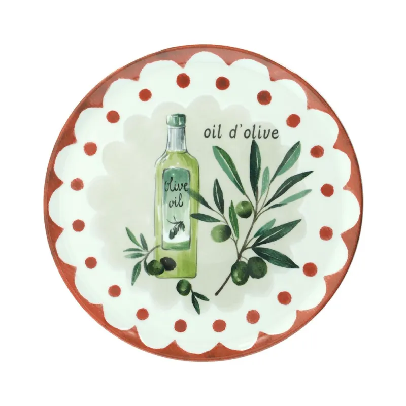 Prezzo Basso Rotondo pizza 33 cm Oil d‘Olive Porcellana Multicolor